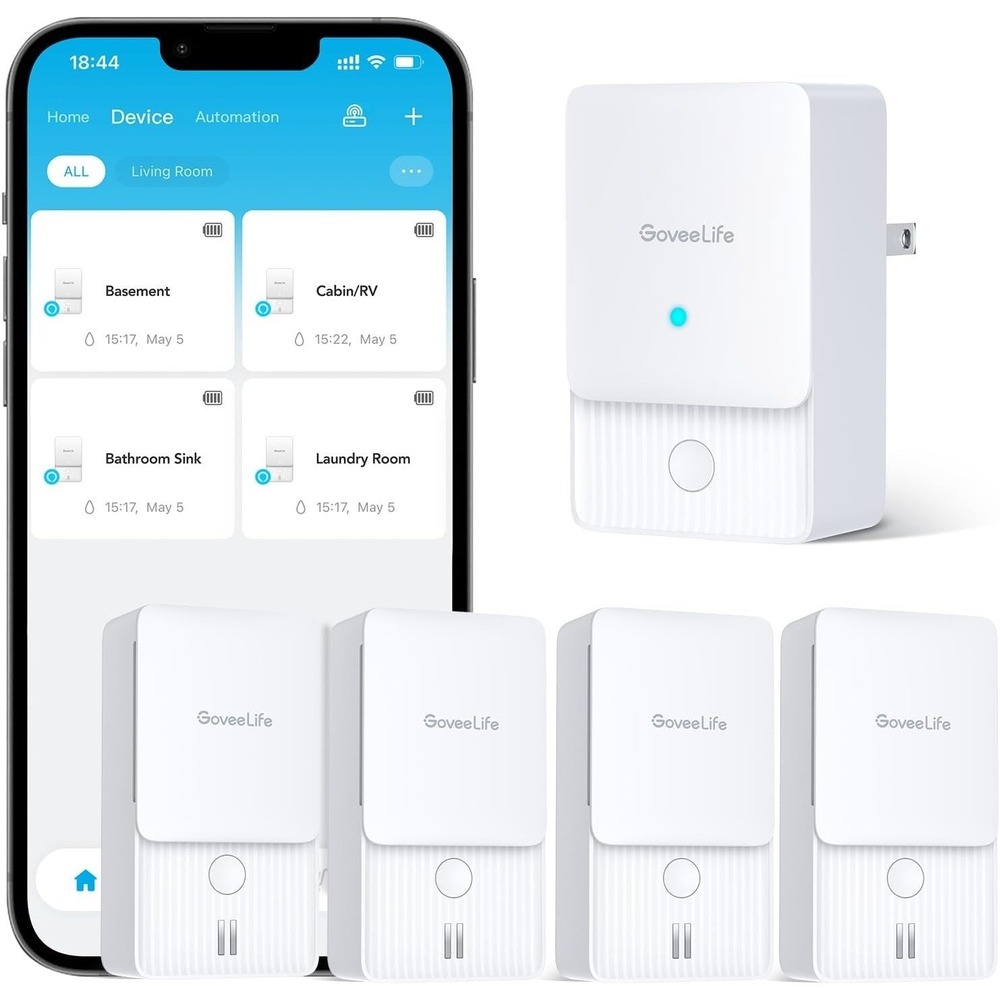 GoveeLife Smart WiFi Water Leak Detector 2 H5043+H5058 Kit 4 Pack - Open box
